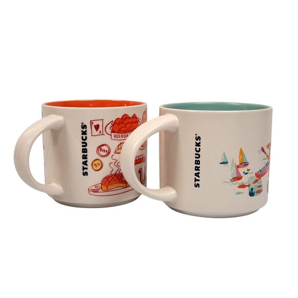 Starbucks Discovery Been There Lot 2 Las Vegas 2022 Seattle 2024 Mugs 14 oz - Picture 4 of 8